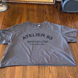 H & M Cropped Divided T-Shirt